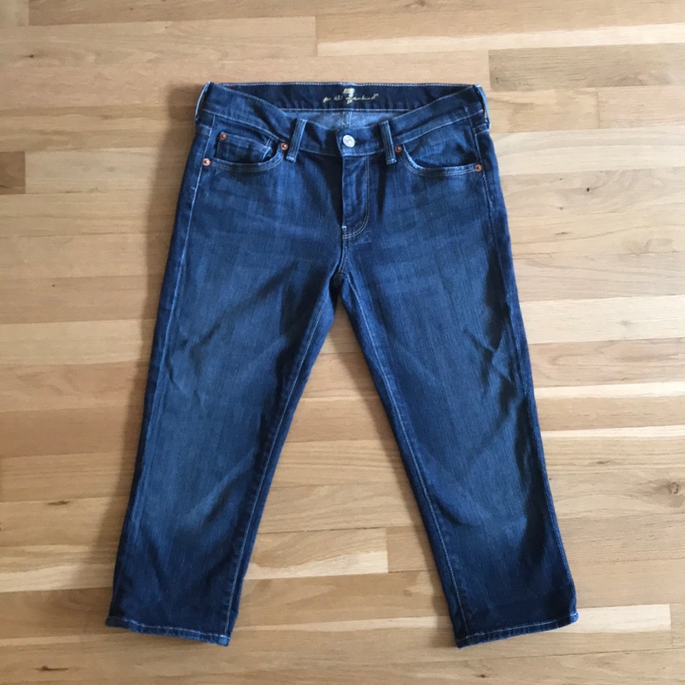 Never worn!! 7 for all mankind cropped jeans!